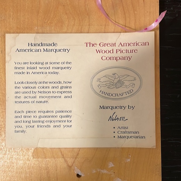 Vintage American Marquetry golf art. 3pc set. - Picture 5 of 8